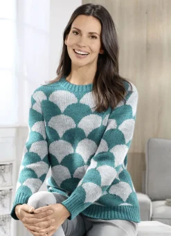 Pullover in flauschigem Jacquard-Dessin