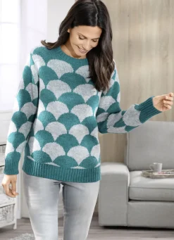 Pullover in flauschigem Jacquard-Dessin