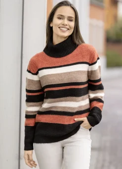 Pullover in Ringelmuster