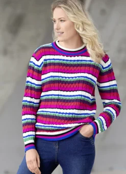 Pullover in Strukturmix