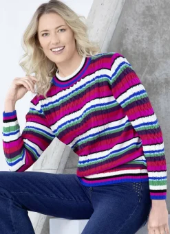 Pullover in Strukturmix