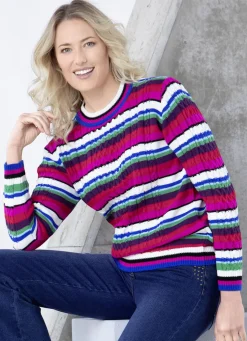 Pullover in Strukturmix