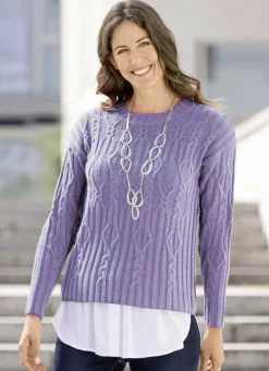 Pullover in Strukturmix