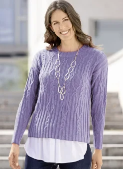 Pullover in Strukturmix