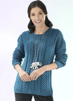 Pullover in Strukturmix