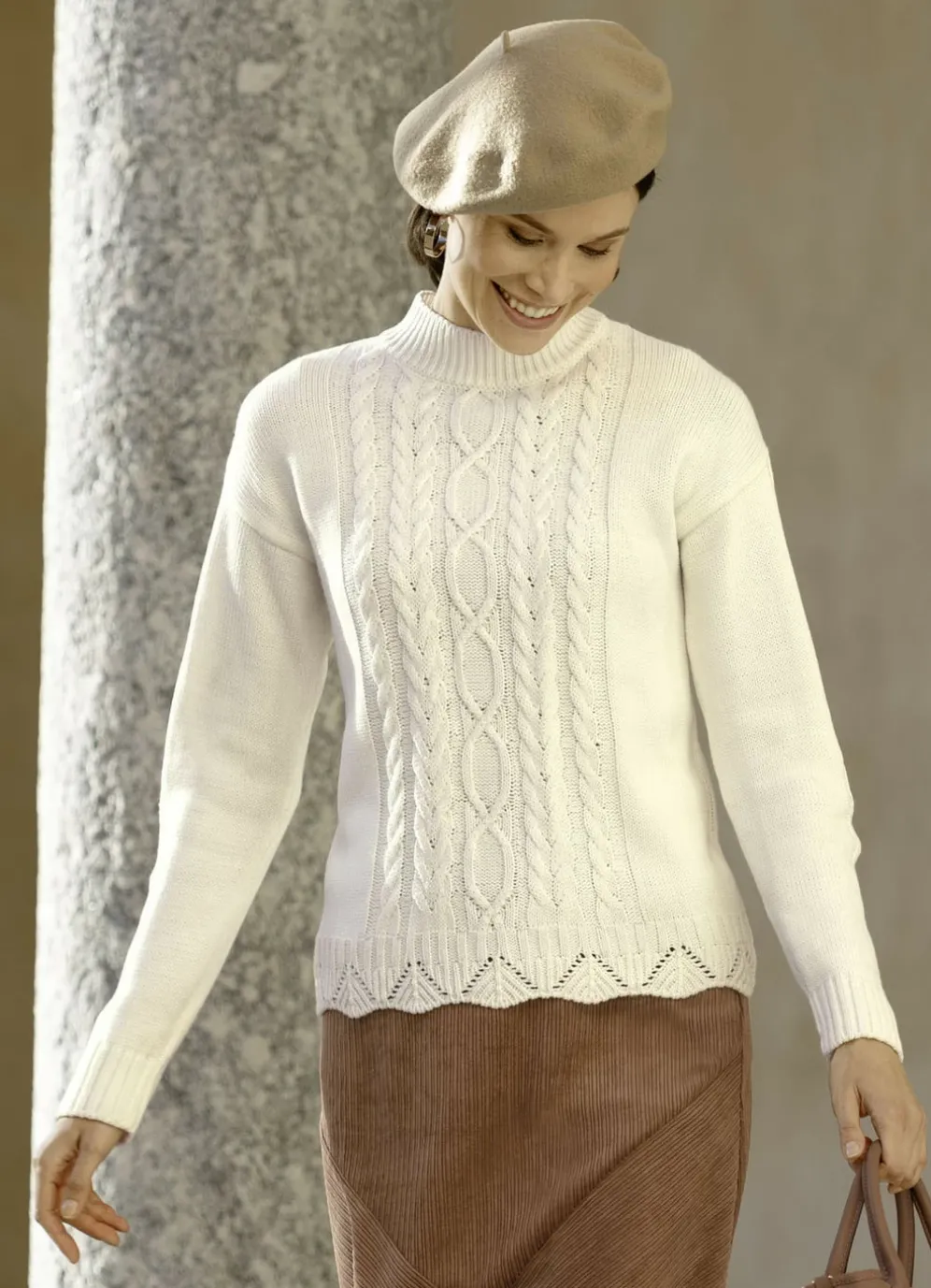 Pullover in Strukturmix