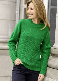 Pullover in Strukturmix