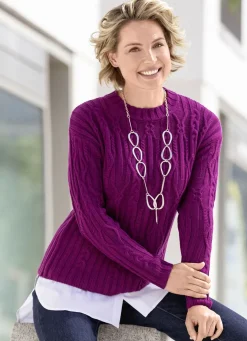 Pullover in Strukturmix