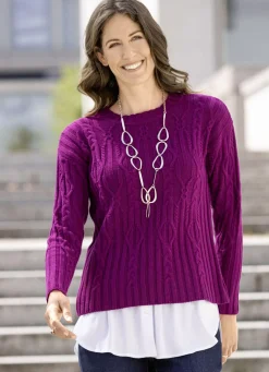 Pullover in Strukturmix