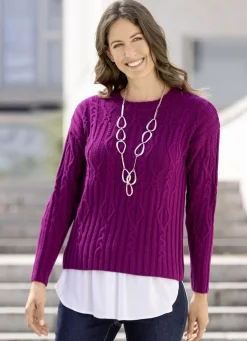 Pullover in Strukturmix