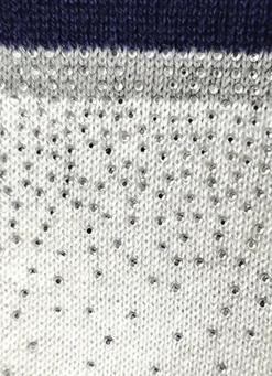 Pullover mit aufwendiger Steinchenzier