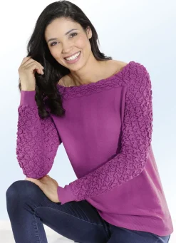 Pullover mit Cloquémuster