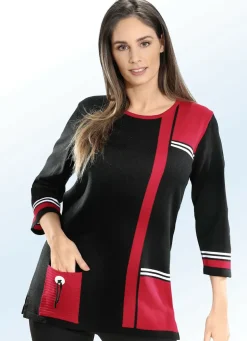Pullover mit dekorativen Kontrasten