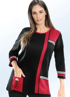 Pullover mit dekorativen Kontrasten