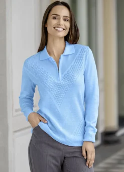 Pullover mit dezentem Glanz