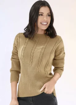 Pullover mit diagonalem Rippensaum