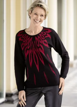 Pullover mit edel glänzendem Jacquard