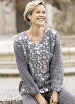 Pullover mit glänzendem Foliendruck