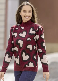 Pullover mit Herzmotiven