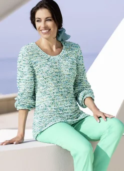 Pullover mit hochwertigem Federeffektgarn