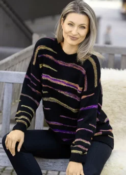 Pullover mit Intarsienstreifen