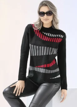 Pullover mit Jacquard-Vorderteil