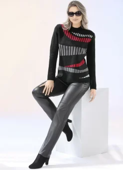 Pullover mit Jacquard-Vorderteil