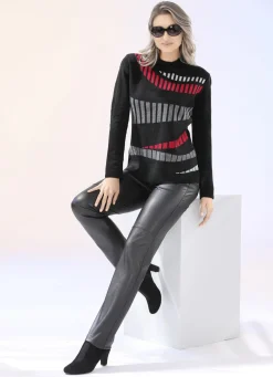 Pullover mit Jacquard-Vorderteil