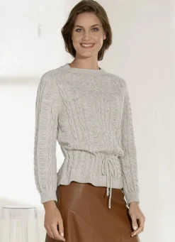 Pullover mit Kordelzug in der Taille