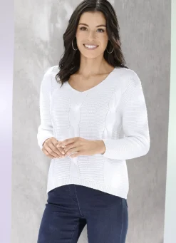 Pullover mit kürzerem Vorderteil