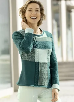 Pullover mit Patchworkdessin