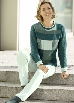 Pullover mit Patchworkdessin