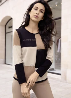 Pullover mit schmückender Plättchenzier