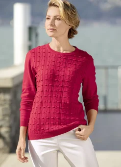 Pullover mit streckendem Strukturmuster