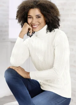 Pullover mit streckender Struktur