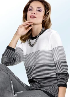 Pullover mit Streifen rundum