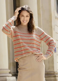 Pullover mit Streifen-Dessin