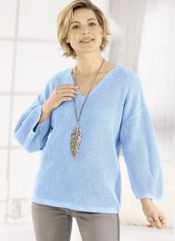 Pullover mit Struktur in Waffeloptik