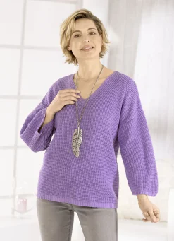 Pullover mit Struktur in Waffeloptik