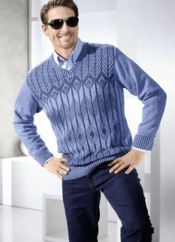 Pullover mit V-Ausschnitt in 2 Farben