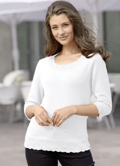 Pullover mit Wellenabschlüssen