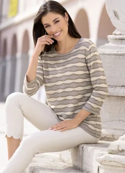 Pullover mit Wellendessin