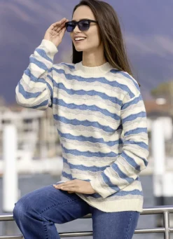 Pullover mit Wellenmuster