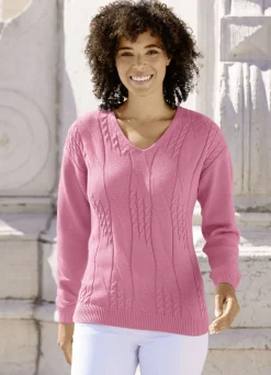 Pullover mit Zopfdessin