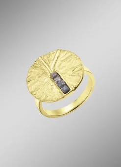 Pure Eleganz:Damenring mit 4 Roh-Diamanten