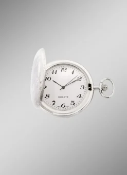 Quartz-Taschenuhr mit Metallgehäuse
