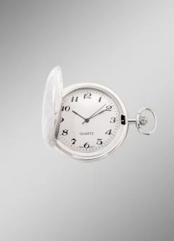 Quartz-Taschenuhr mit Metallgehäuse