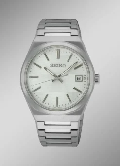 Quarz-Herrenuhr mit Edelstahlbandgehäuse