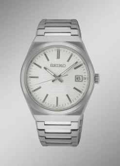 Quarz-Herrenuhr mit Edelstahlbandgehäuse