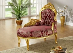 Récamiere mit Massivholzgestell